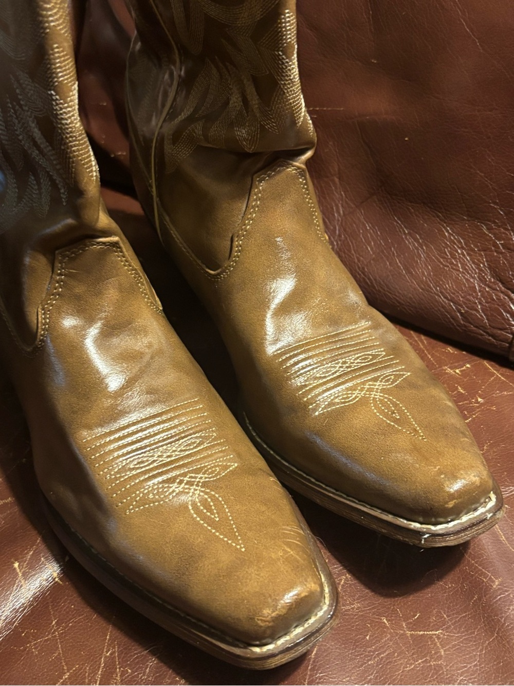 Durango Tan Embroidered Western Heeled Boots - Picture 4 of 8
